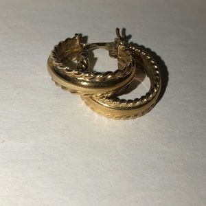 Gold plated ⚜️ earrings hoop style